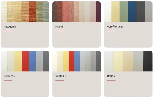 Szalagfüggöny színminta