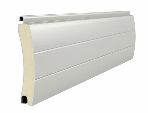 77 mm-es fehér alumínium redőnyléc metszet