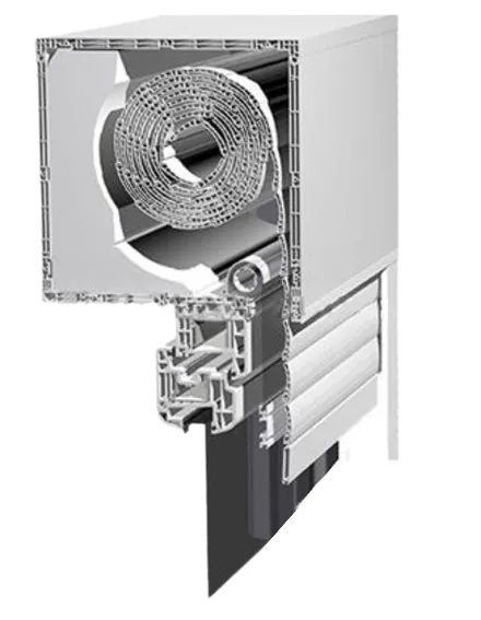 Vako redőny metszet